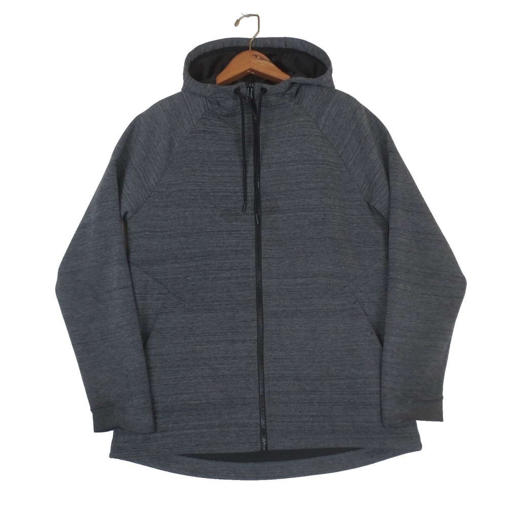 Russell Fusion Hoodie Mens S Gray Long Sleeve Full Zip Knit Sweatshirt Workwear